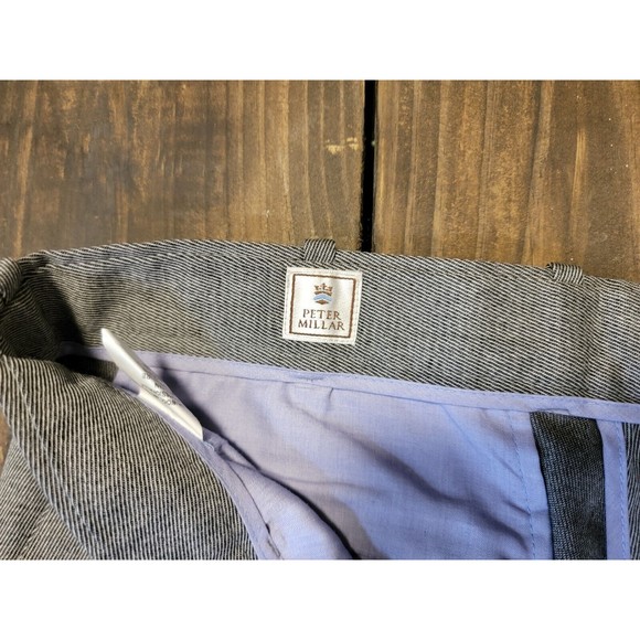 Peter Millar Mens Sz 34Wx31L Wool Bamboo Blend Dress Slacks Gray Pants Trousers - Picture 4 of 10